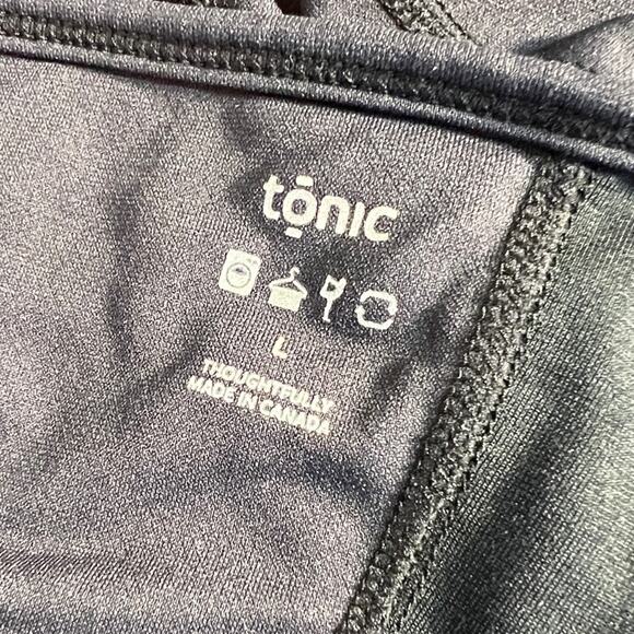 Tonic Black Strappy Tennis Dress with Built in Bra Size L - Picture 6 of 7